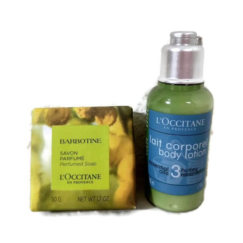 L'Occitane Barbotine Perfumed Bar Soap & Lait Body Lotion 50G /50ML NEW
